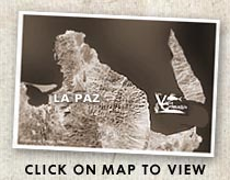 Fishing Map of Hotel Vista Cerralvo La Paz Las Arenas Baja Mexico